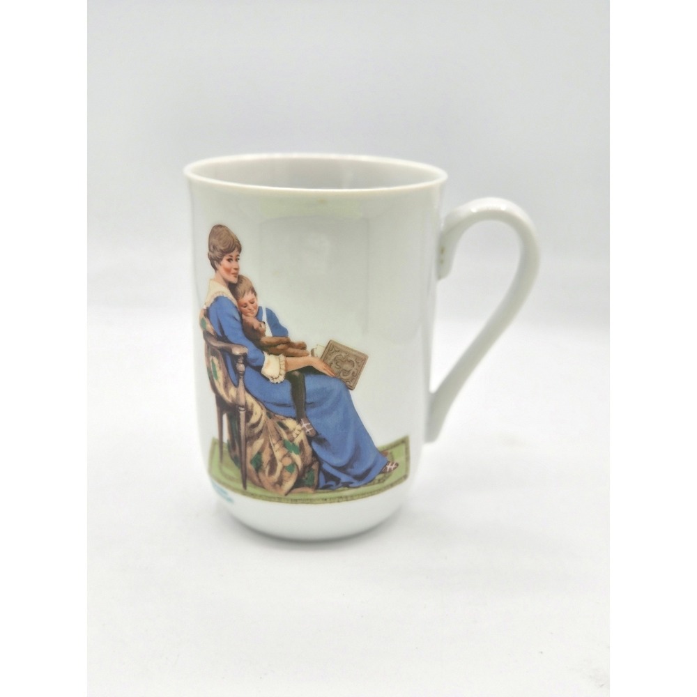 1982‎ Norman Rockwell Museum "Bedtime" Porcelain Collector Mug
